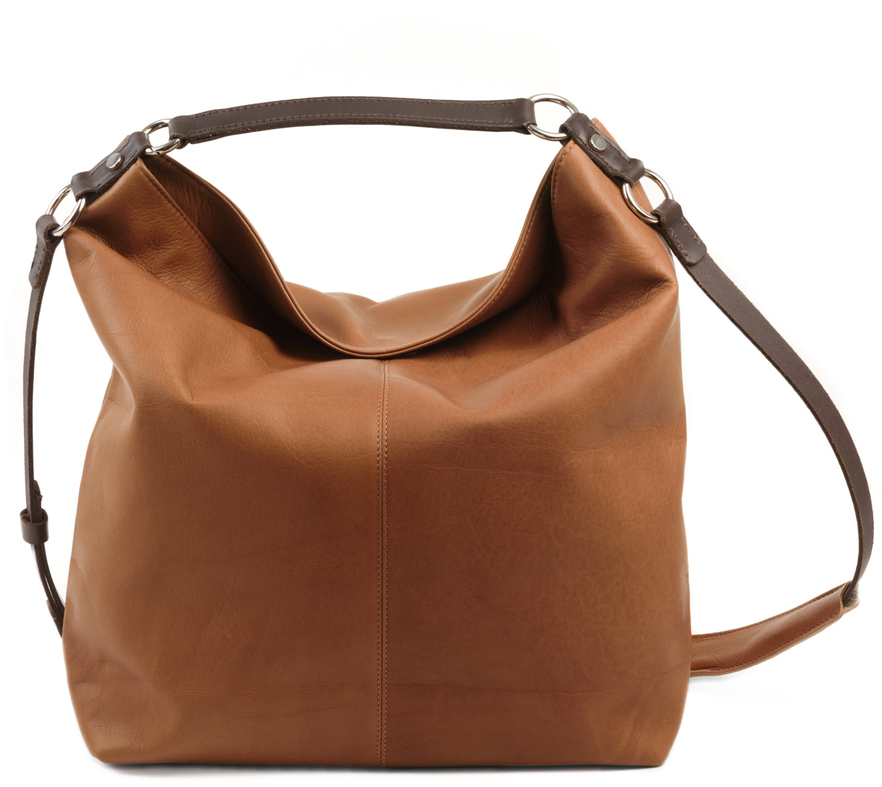 Die Beuteltasche »Chaza Pouch Upend« ist eine braune, geräumige Ledertasche mit einem verstellbaren Schulterriemen. Die Tasche hat ein minimalistisches und elegantes Design.