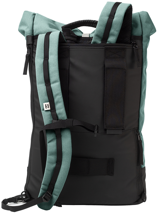Fahrradtasche »Annecy« in Schwarz und Grün, multifunktional als Rucksack und Tasche nutzbar, mit robustem und stilvollem Design. Ideal für Outdoor-Aktivitäten und tägliches Pendeln.