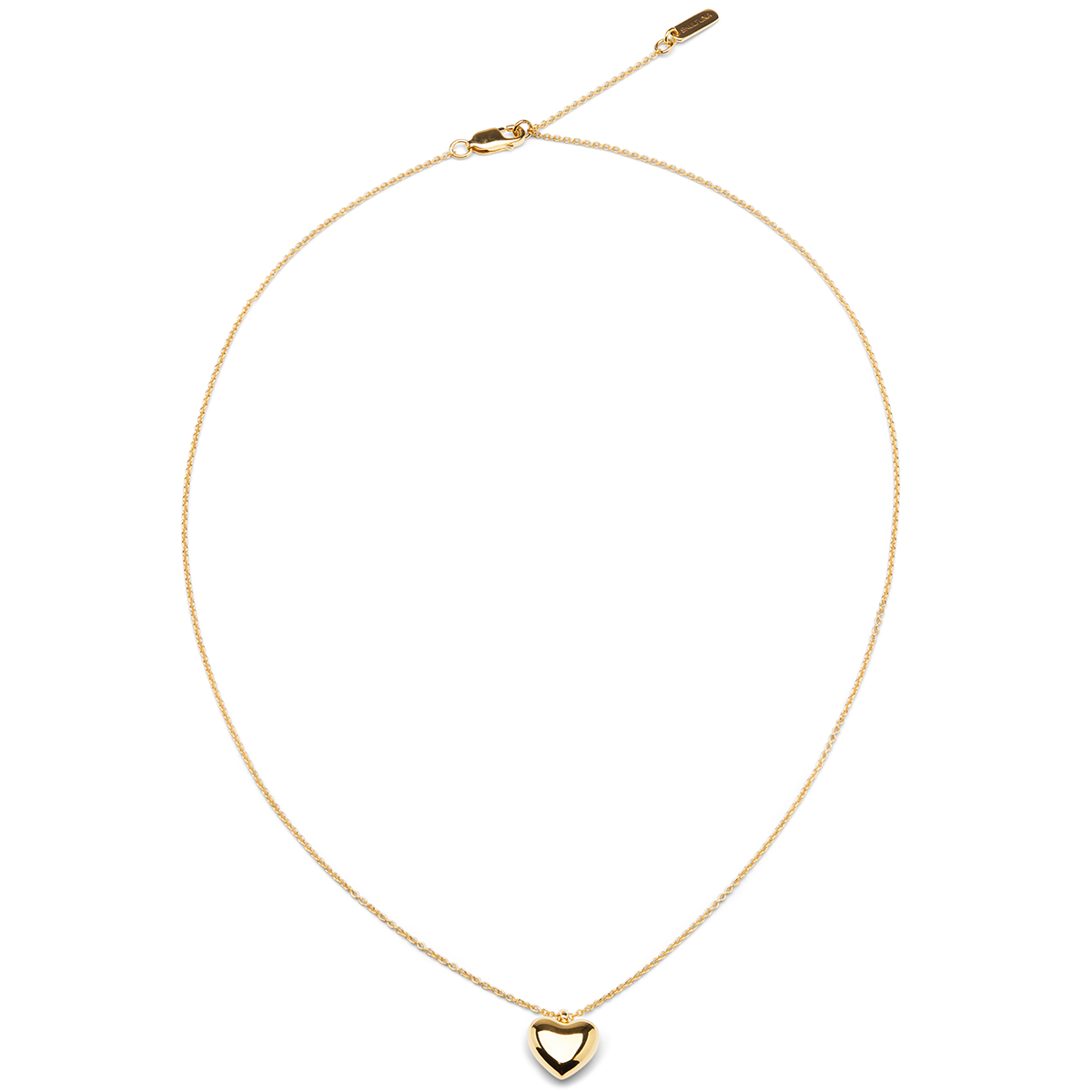 Filigrane goldene Halskette mit einem herzförmigen Anhänger auf weißem Hintergrund. Die zarte Kette ist minimalistisch gehalten und eignet sich als elegantes Schmuckstück für verschiedene Anlässe wie Valentinstag, Muttertag oder Geburtstage.